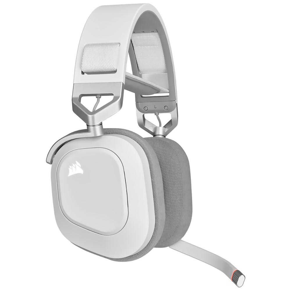Headset Gamer Corsair HS80 RGB / Wireless - Branco / Cinza (CA-9011236-NA)
