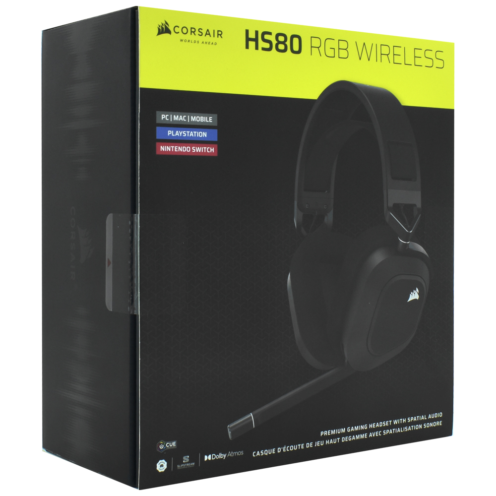 Headset Gamer Corsair HS80 RGB / Wireless - Preto (CA-9011235-EU)