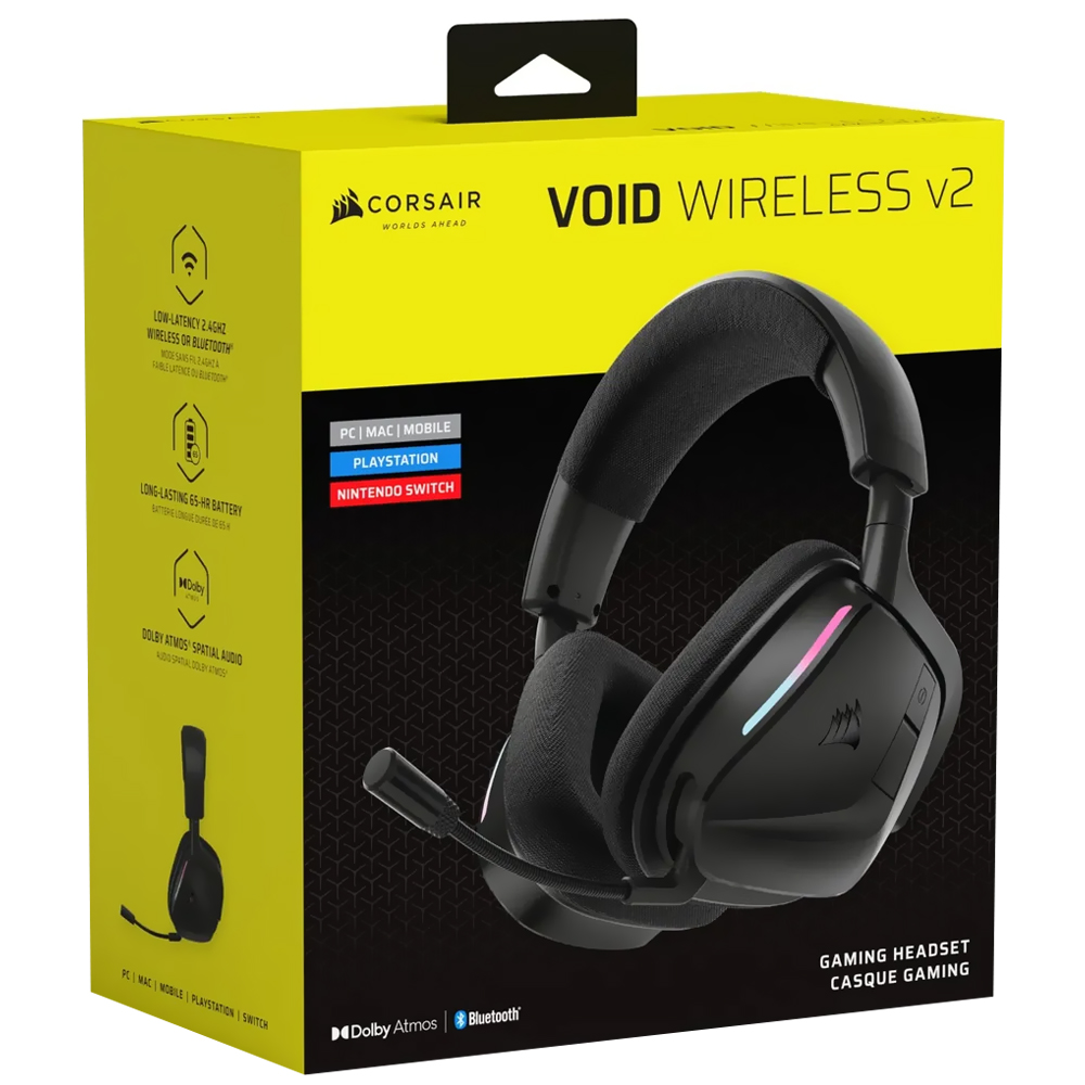 Headset Gamer Corsair VOID v2 / Wireless - Preto (CA-9011379-WW)