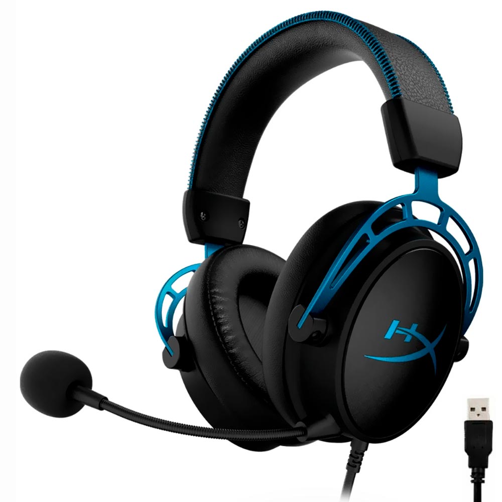 Headset Gamer Hyperx Cloud Alpha S / Com Fio - Preto / Azul (HX-HSCAS-BL/WW)