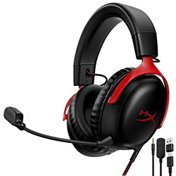 Headset Gamer Hyperx Cloud III / Com Fio - Preto / Vermelho (727A9AA)
