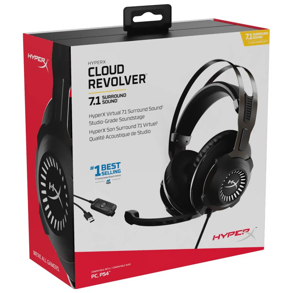 Headset Gamer Hyperx Cloud Revolver / Com Fio - Preto (HHSR1-AH-GM/G)