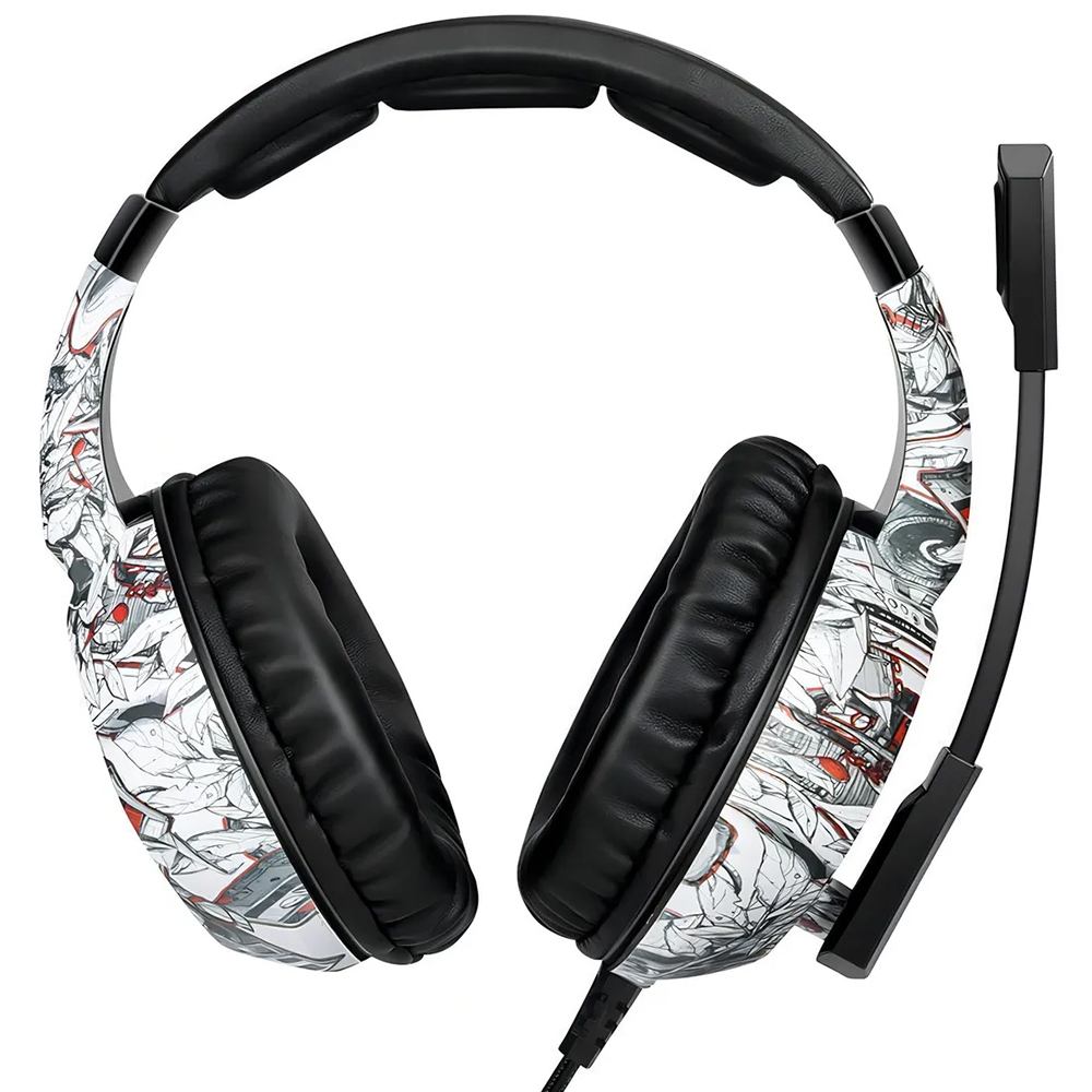 Headset Gamer Onikuma K19 Professional / Com Fio - Preto / Branco