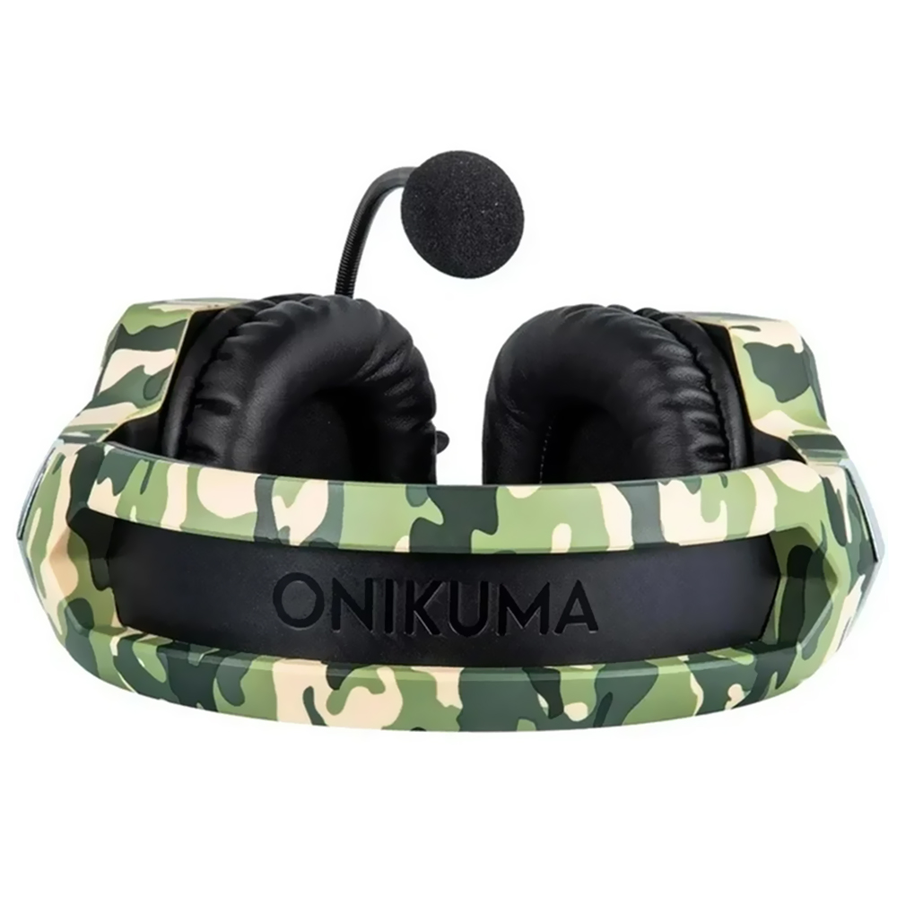 Headset Gamer Onikuma K8 Professional LED / Com Fio - Camuflado Verde