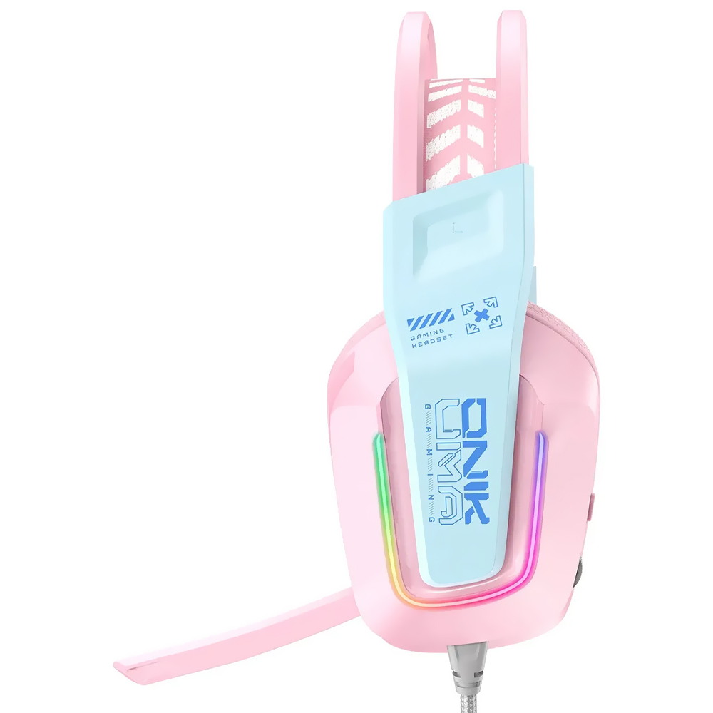 Headset Gamer Onikuma X13 RGB / Com Fio - Rosa