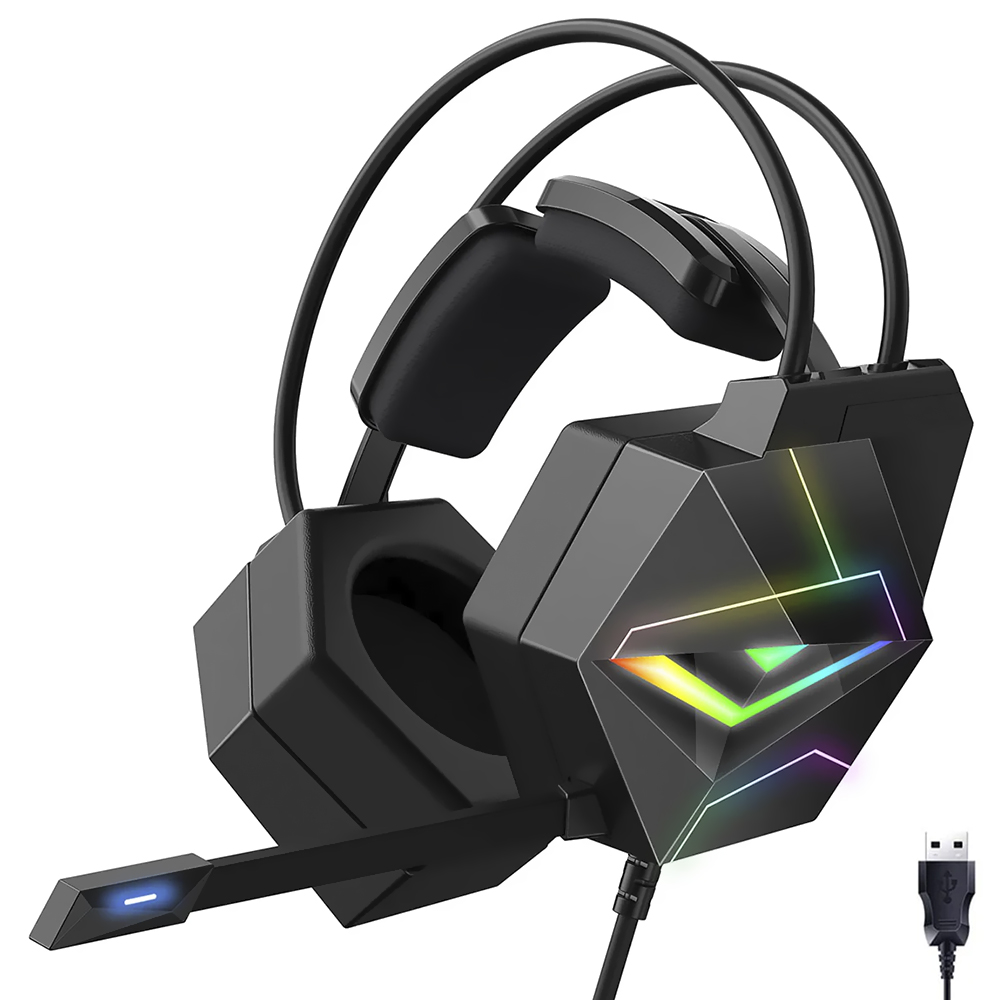 Headset Gamer Onikuma X20 Professional RGB / Com Fio - Branco