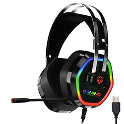Headset Gamer Satellite AE-305 RGB / Com fio - Preto