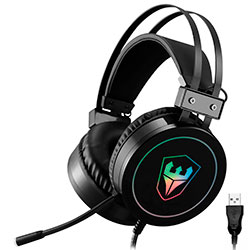 Headset Gamer Satellite AE-358 RGB / Com Fio - Preto