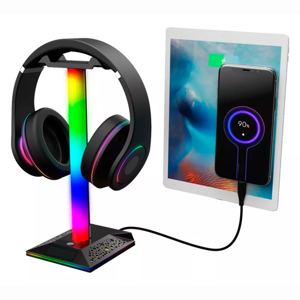 Suporte de Fone Satellite A-HUB21 RGB - Preto