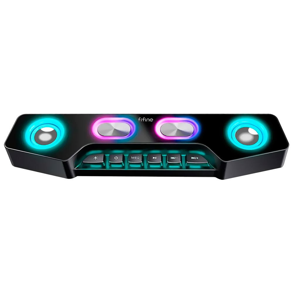 Soundbar Fifine A16 Ampligame RGB / Bluetooth / USB / AUX - Preto