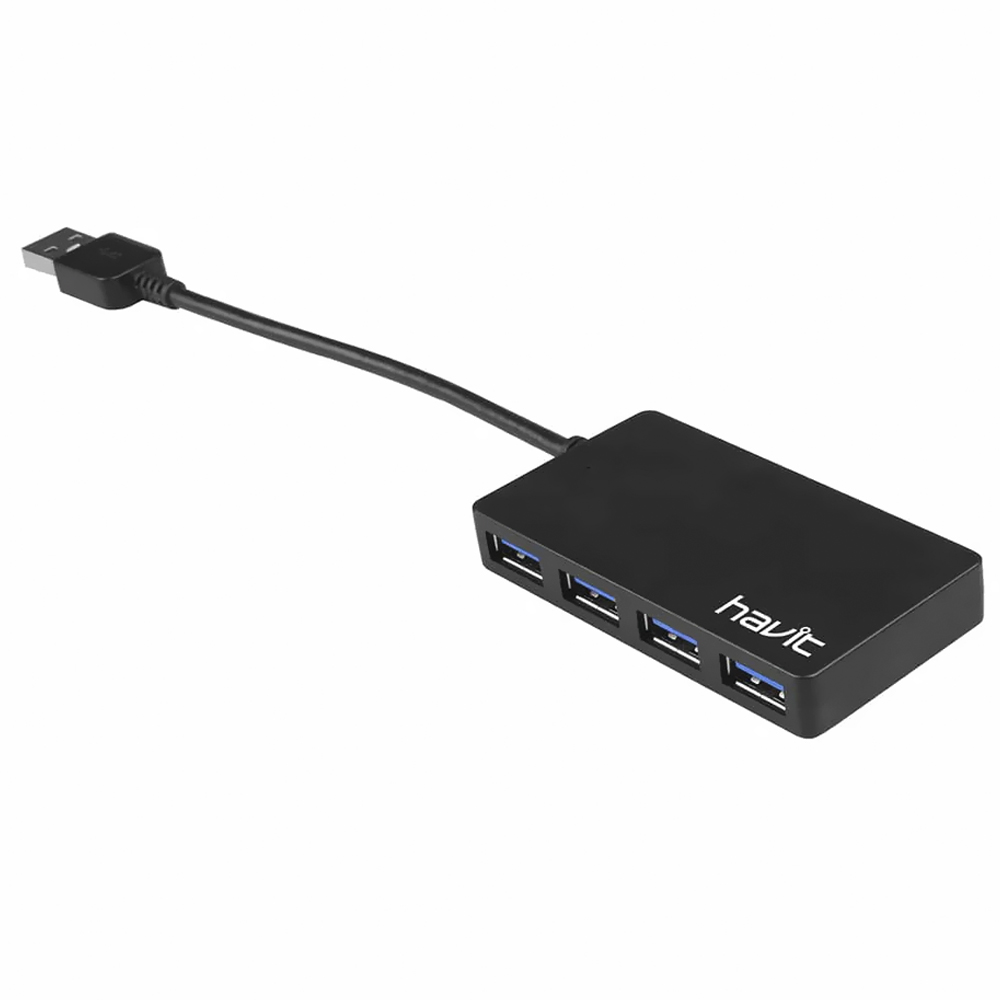 HUB 4 Portas USB 3.0 Havit HV-H103 - Preto
