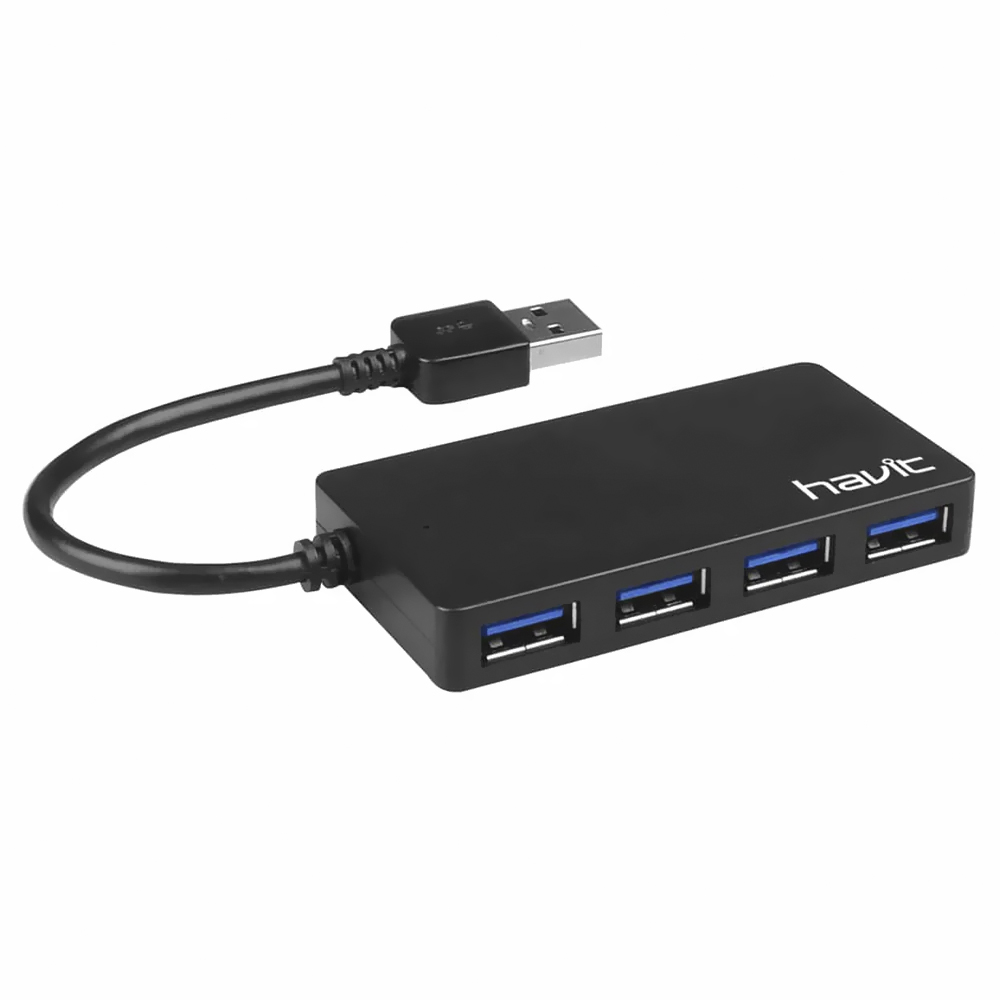 HUB 4 Portas USB 3.0 Havit HV-H103 - Preto