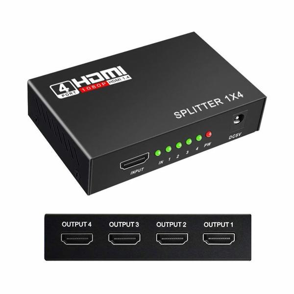 Hub Splitter 4 Portas HDMI 1x4 Full HD1080 3D