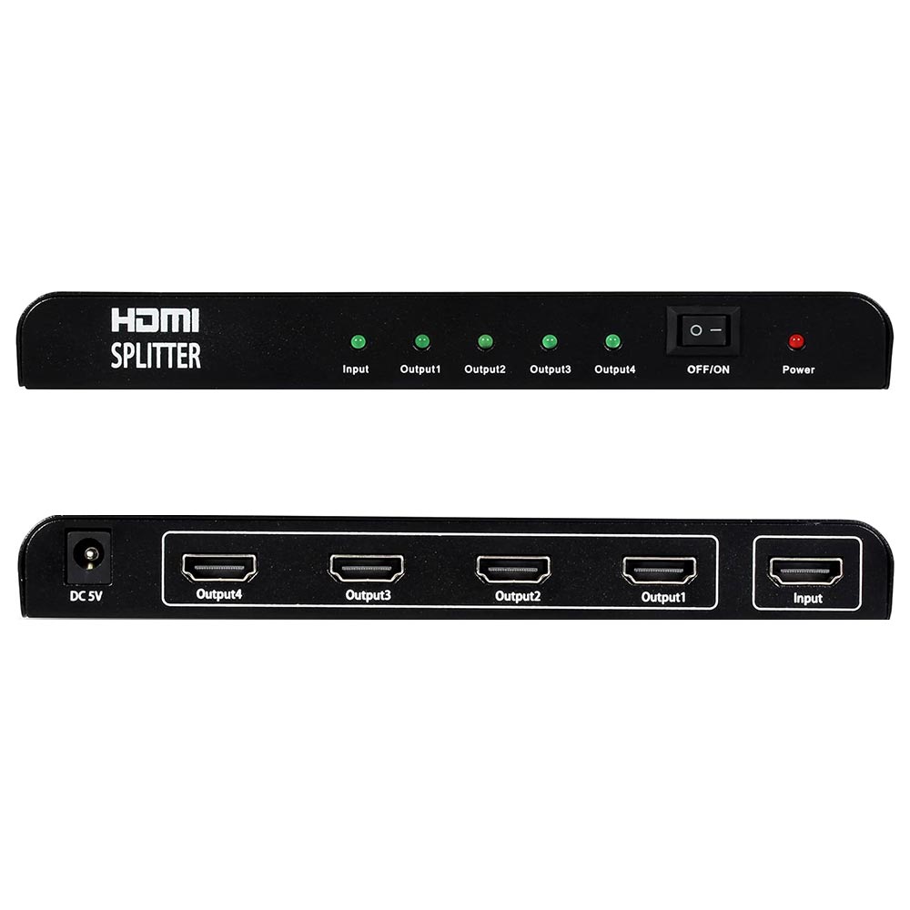 Hub Splitter 4 Portas HDMI 1x4 UHD 4K / 2K / 3D