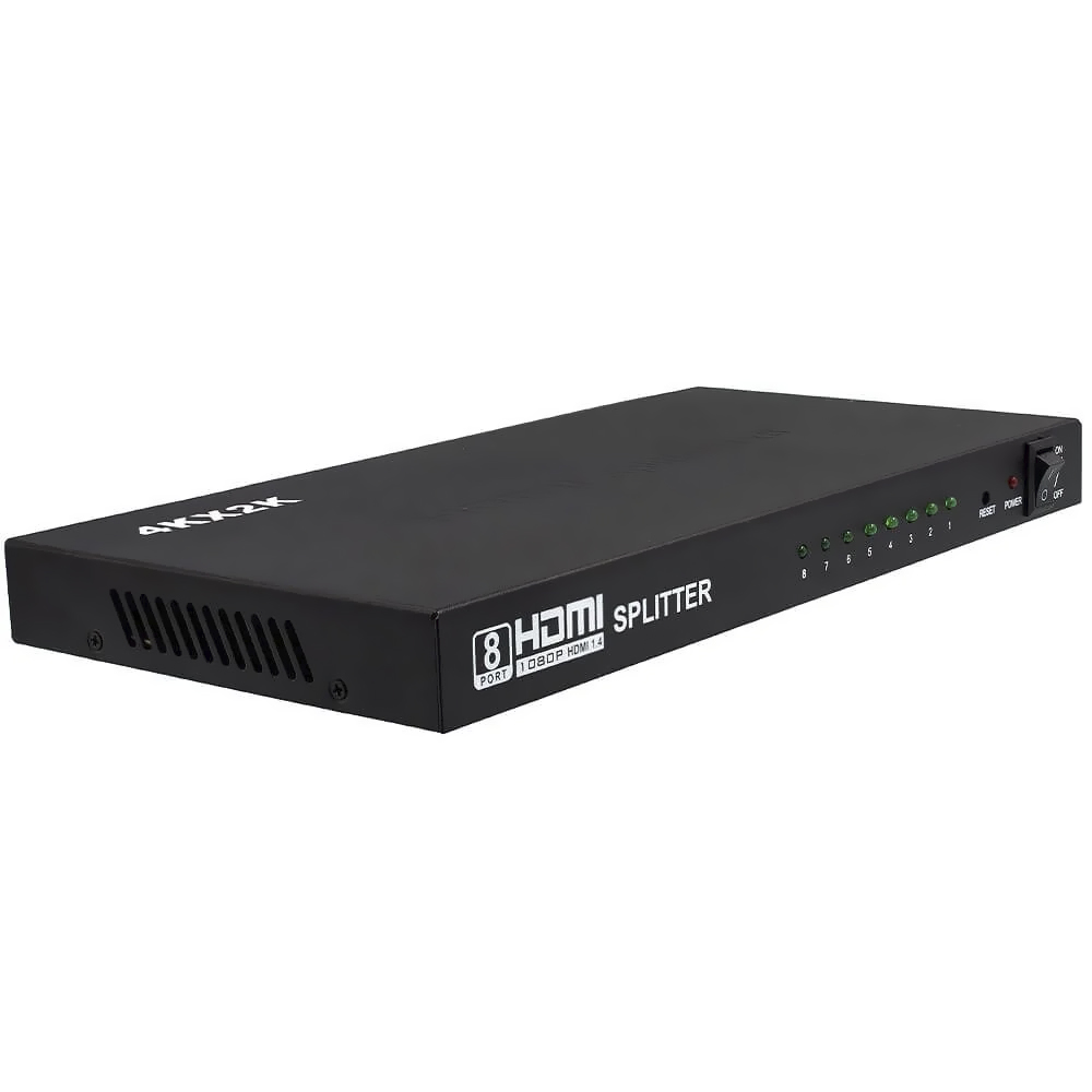 Hub Splitter 8 Portas HDMI 1x8 Ultra HD 4K / 2K 3D
