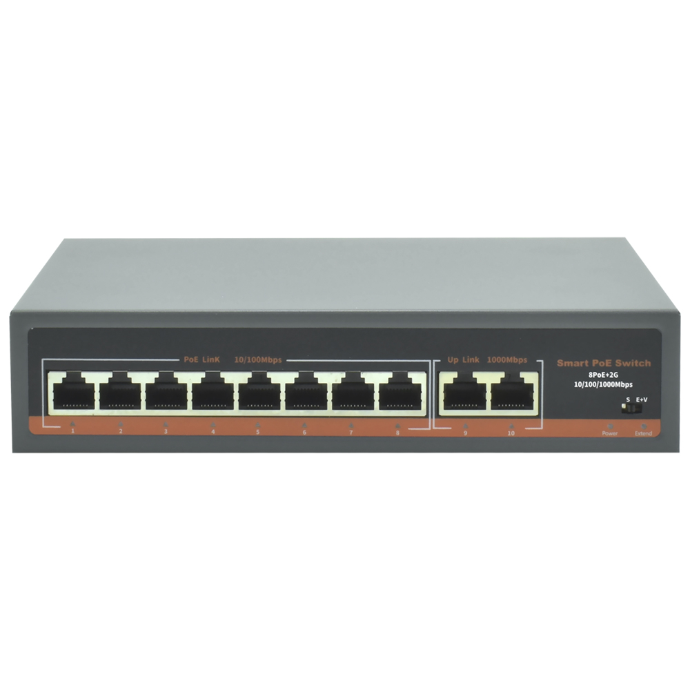 Hub Switch F0820GBL-C 8 Portas / POE+ / 2GE / 120W - 10/100/1000Mbps