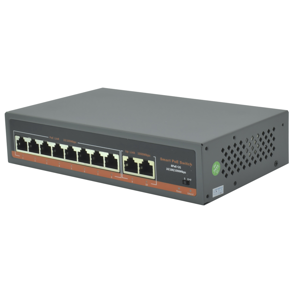 Hub Switch F0820GBL-C 8 Portas / POE+ / 2GE / 120W - 10/100/1000Mbps
