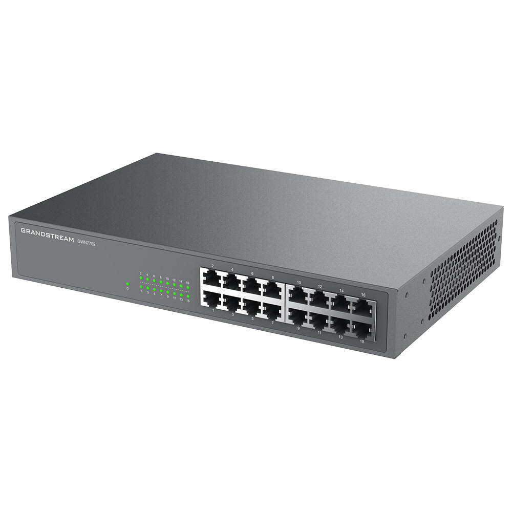 Hub Switch Grandstream GWN7702 16 Portas Gigabit - 10/100/1000Mbps