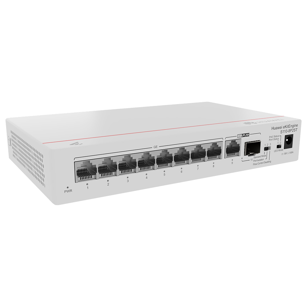 Hub Switch Huawei S110-8P2ST 8 Portas / 1XGE / SFP / POE+ - 10/100/1000BASE-T