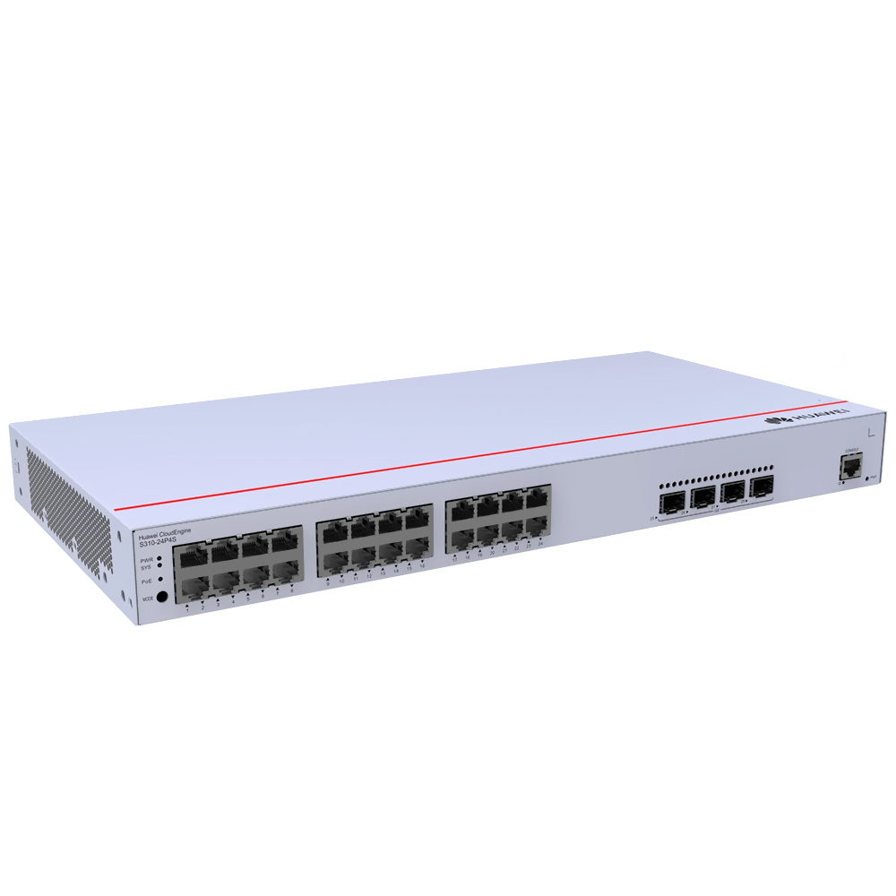 Hub Switch Huawei S310-24P4S 24 Portas / 4XGE / SFP / POE+ - 10/100/1000BASE-T