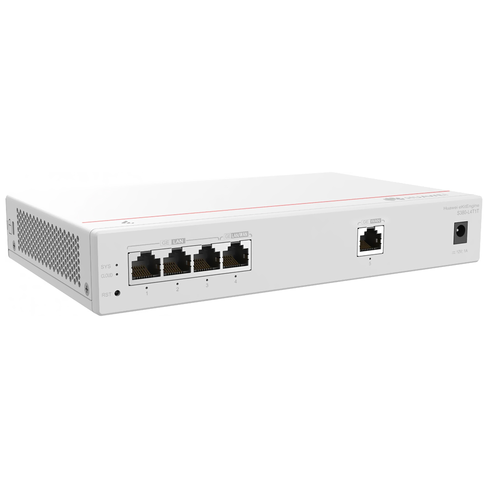 Hub Switch Huawei S380-L4T1T 4 Portas / 1XGE WAN / 4XGE LAN - 10/100/1000