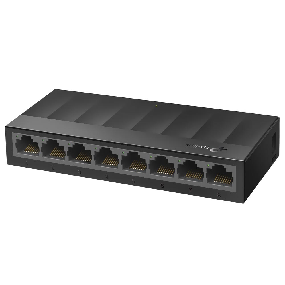 Hub Switch Tp-link LS1008G 8 Portas - Preto (10/100/1000Mbps)