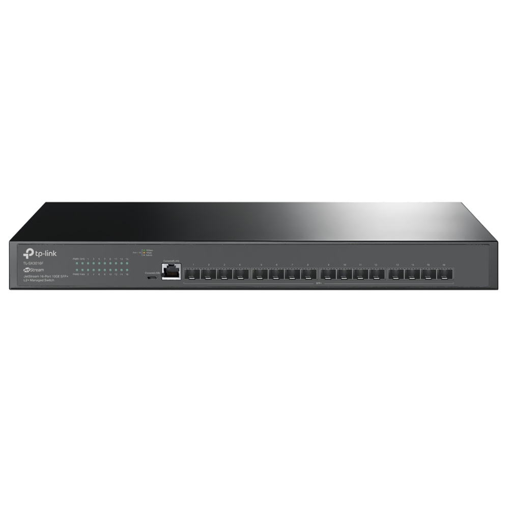 Hub Switch Tp-link Omada SX3016F Gigabit 16 Portas / 10GE / SFP+ / L2+