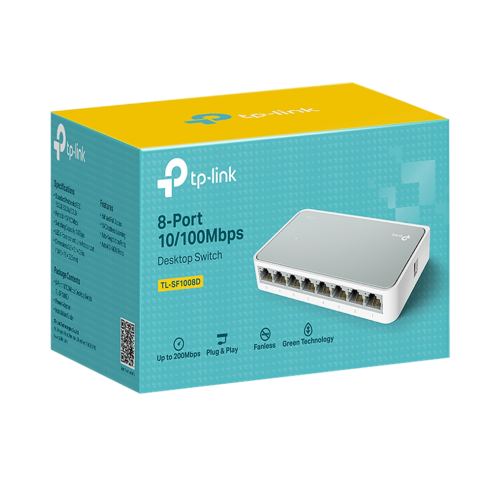 Hub Switch Tp-link TL-SF1008D 8 Portas - 10/100Mbps
