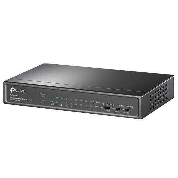 Hub Switch Tp-link TL-SF1009P 9 Portas / 8 Port Poe+ - 10/100Mbps