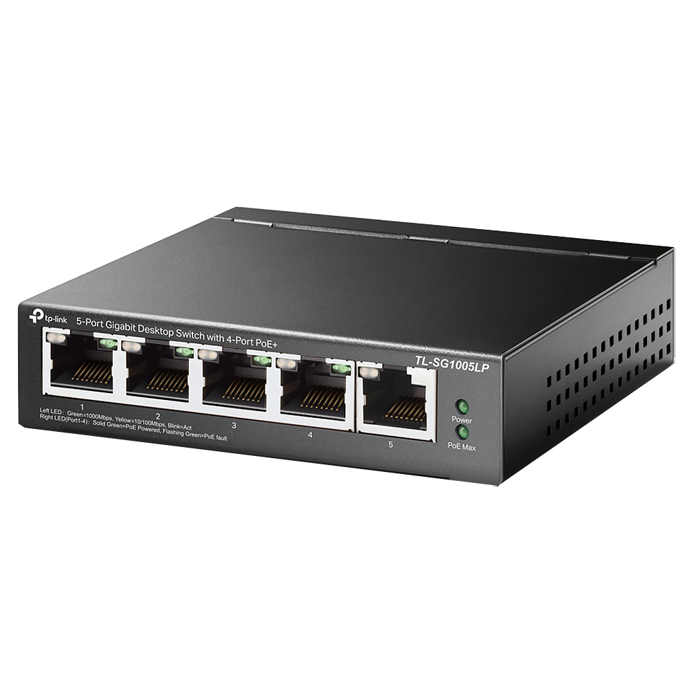 Hub Switch Tp-link TL-SG1005LP 5 Portas - 10/100/1000Mbps
