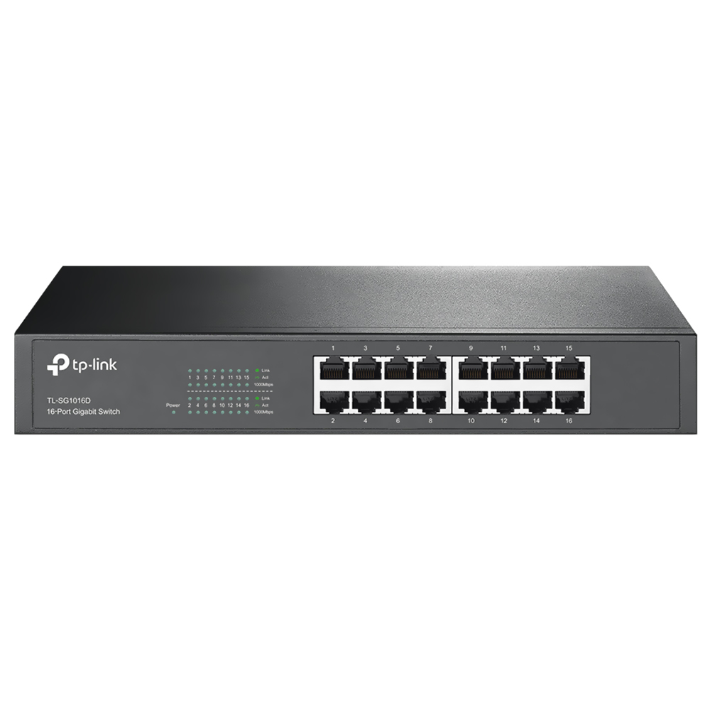 Hub Switch Tp-link TL-SG1016D Rackmount 16 Portas - 10/100/1000Mbps