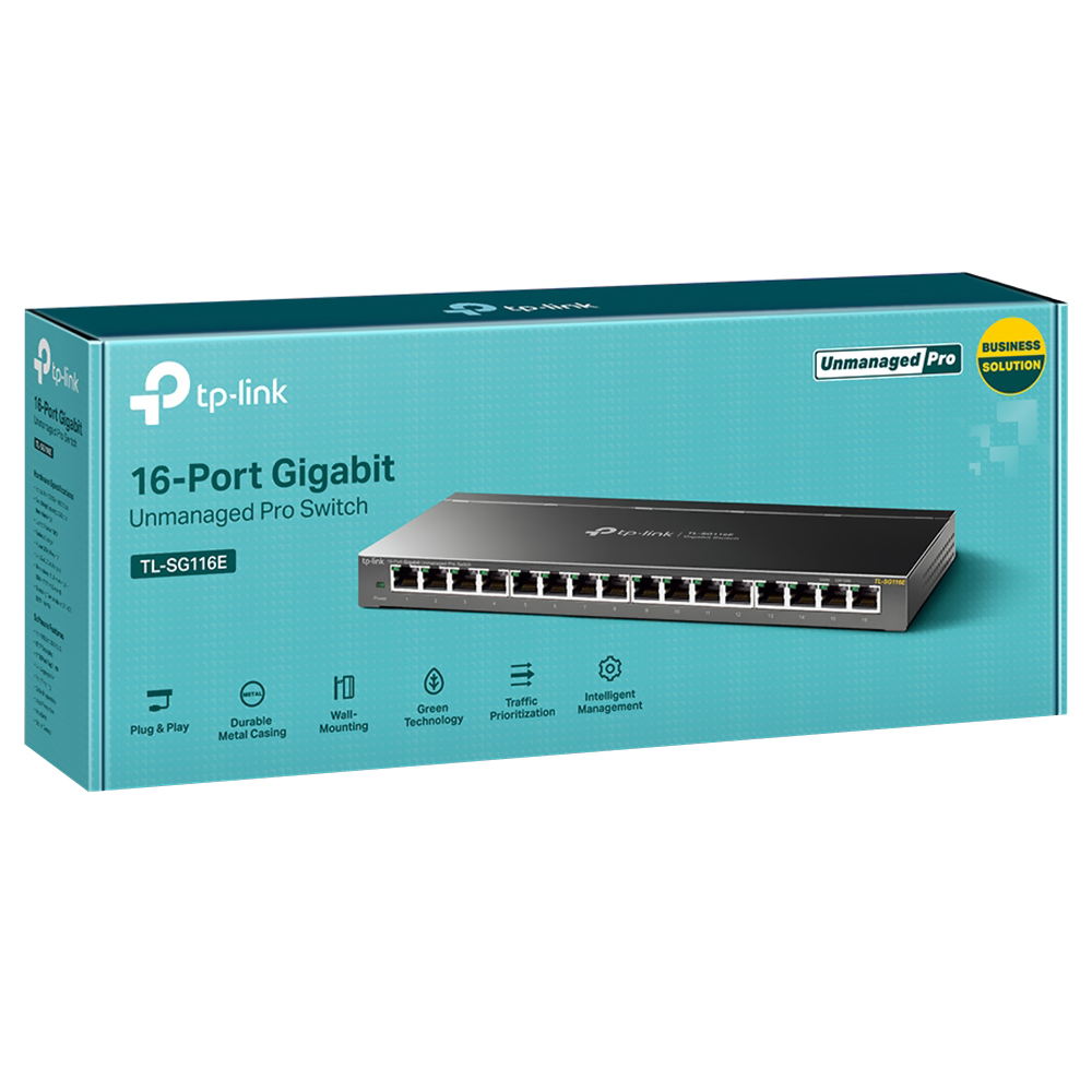 Hub Switch Tp-link TL-SG116E 16 Portas - 10/100/1000Mbps