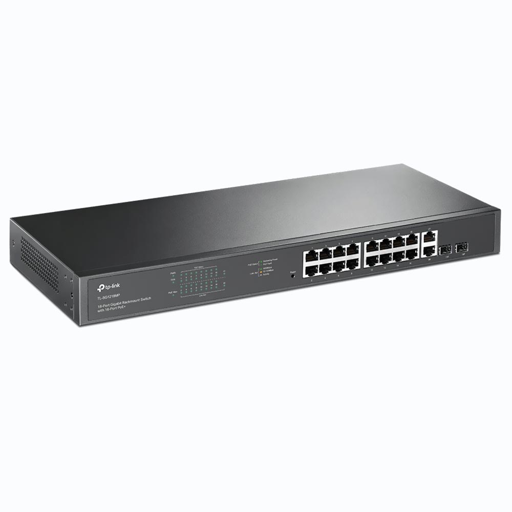 Hub Switch Tp-link TL-SG1218MP 18 Portas Gigabit / 16 Portas Poe+ Rackmount 2SFP - 10/100/1000Mbps