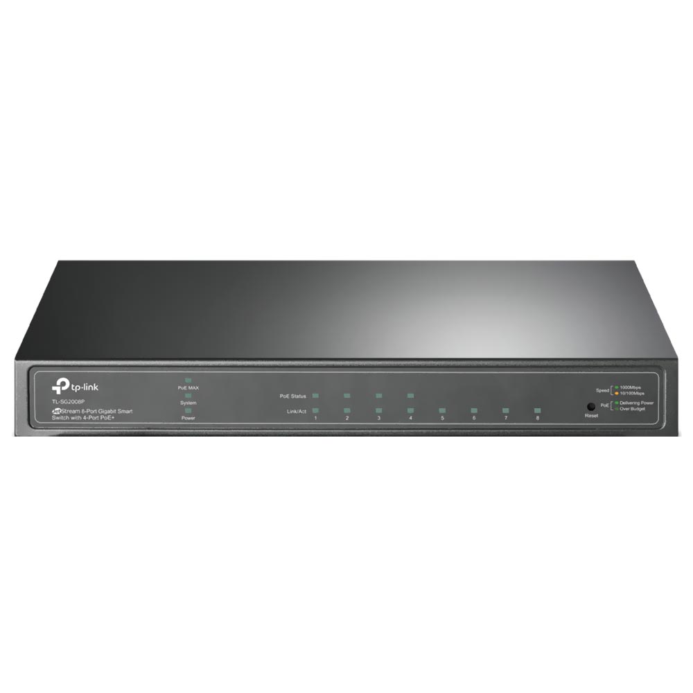 Hub Switch Tp-link TL-SG2008P Jetstream Gigabit Smart 4 Port Poe+ 8 Portas / 62W - 10/100/1000Mbps