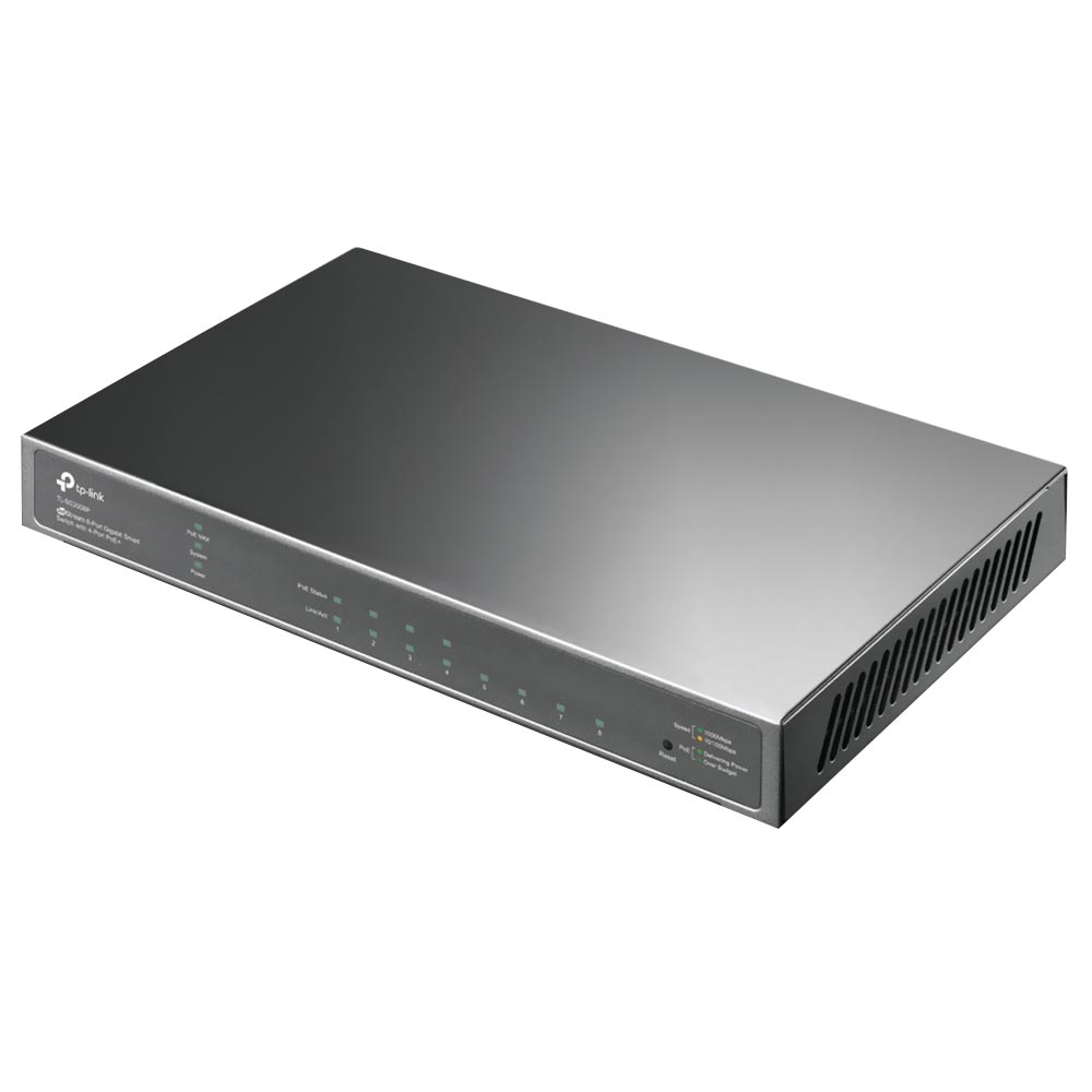 Hub Switch Tp-link TL-SG2008P Jetstream Gigabit Smart 4 Port Poe+ 8 Portas / 62W - 10/100/1000Mbps