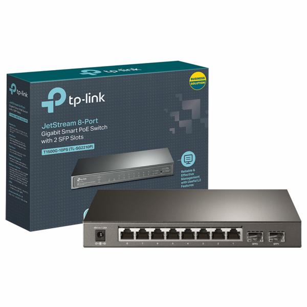 Hub Switch Tp-link TL-SG2210P T1500G-10PS 8 Portas / POE+2SFP - 10/100/1000Mbps