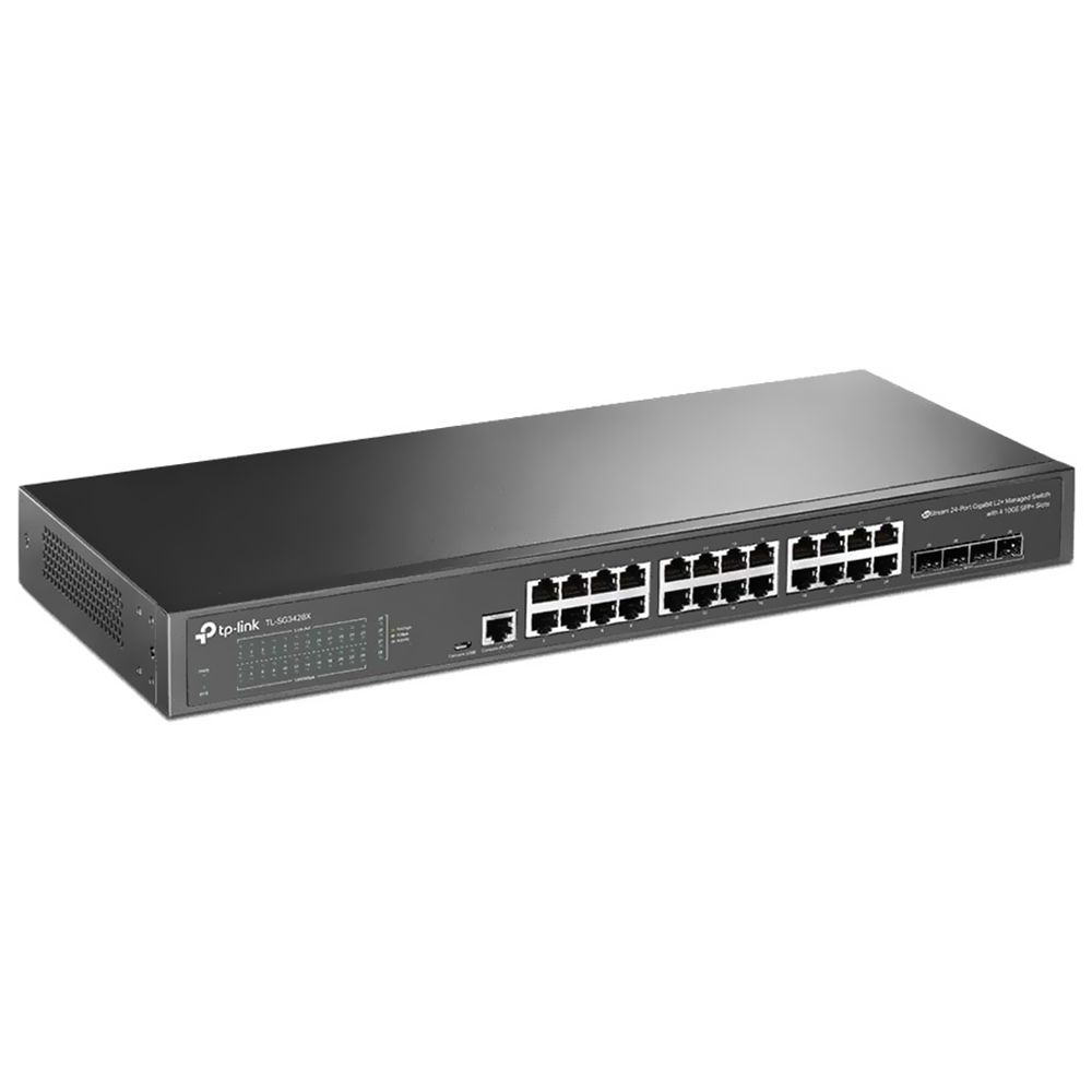 Hub Switch Tp-link TL-SG3428X 24 Portas Gigabit L2+ 4X10GE SFP+ - 10/100/1000Mbps