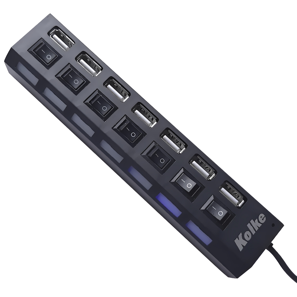Hub USB 2.0 Kolke KAV-105 7 Portas - Preto