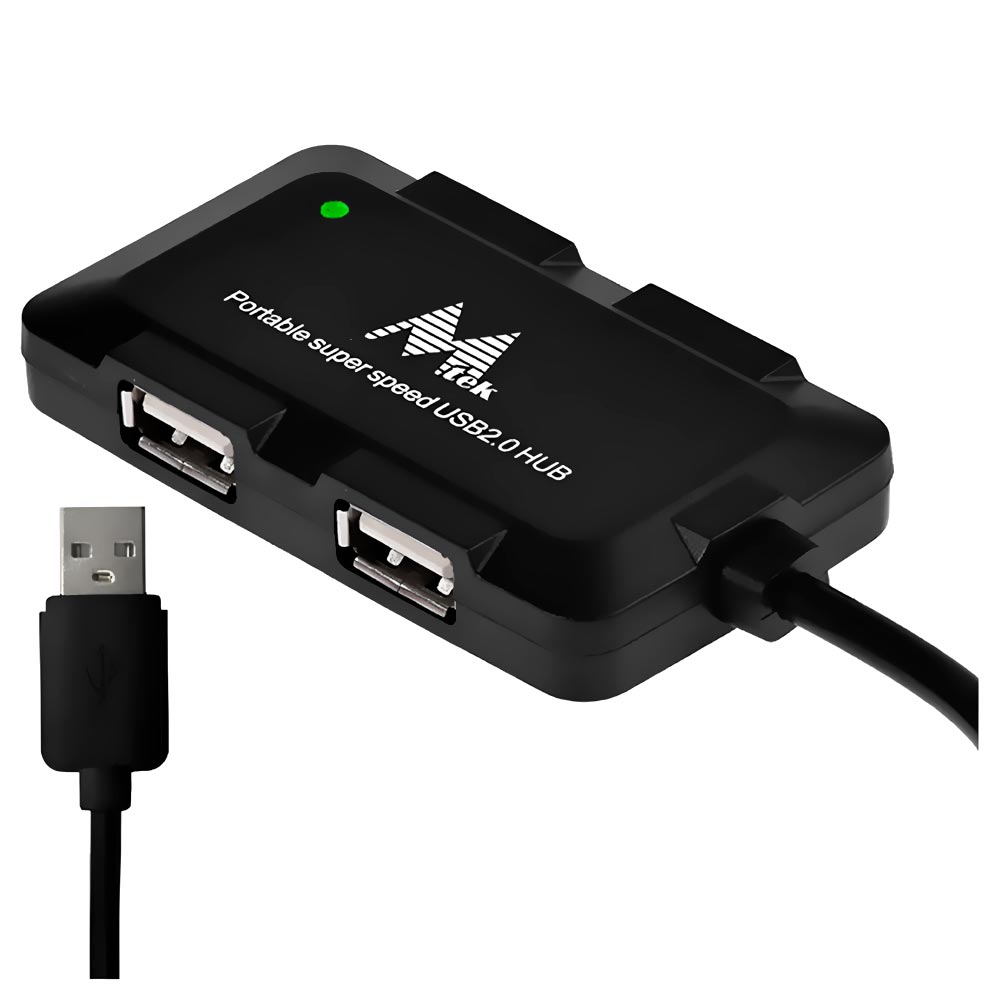 Hub USB 2.0 Mtek HB-8102B 4 Portas - Preto