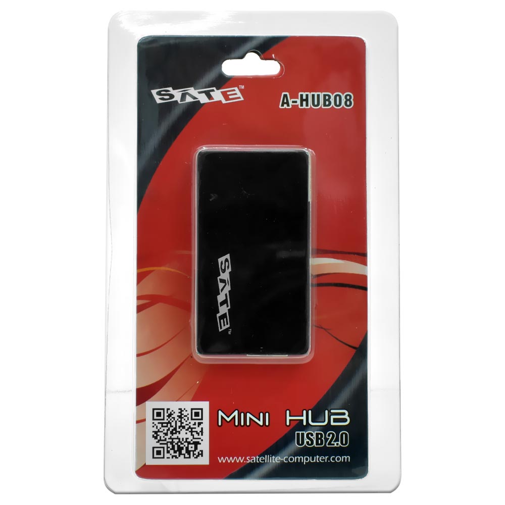 Hub USB 2.0 Satellite A-HUB08 4 Portas - Preto