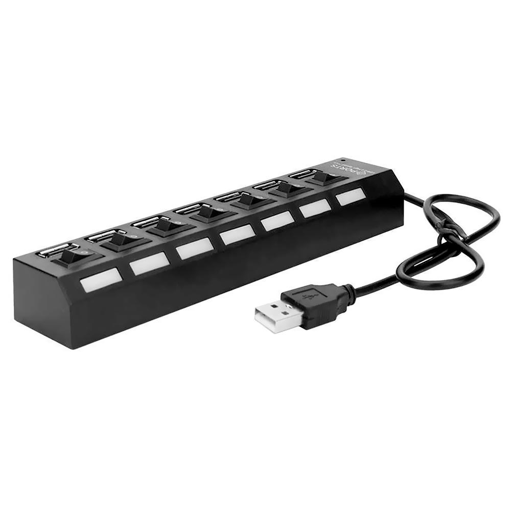Hub USB 2.0 Satellite A-HUB16 7 Portas / 480Mbps - Preto