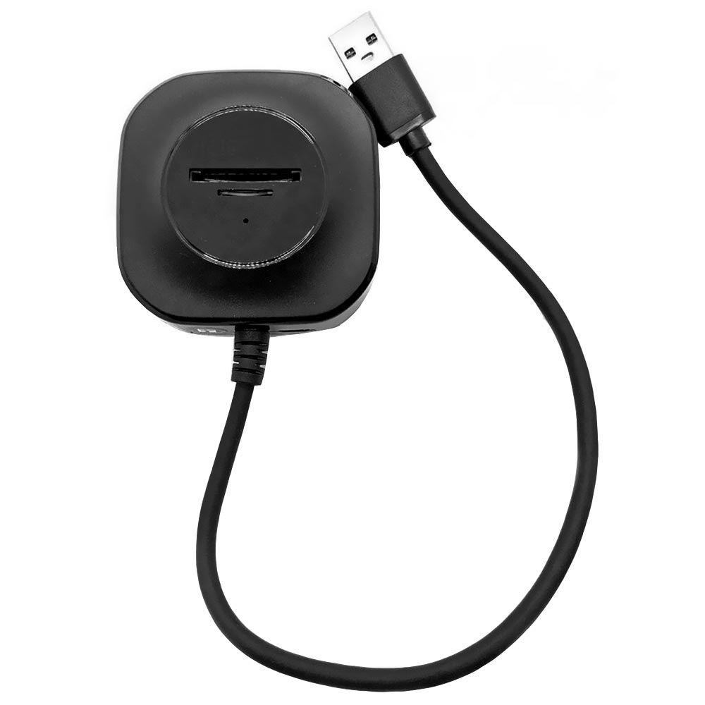 Hub USB 3.0 H-25 3 Portas / 3 USB 3.0 + Leitor de Cartão SD/TF - Preto