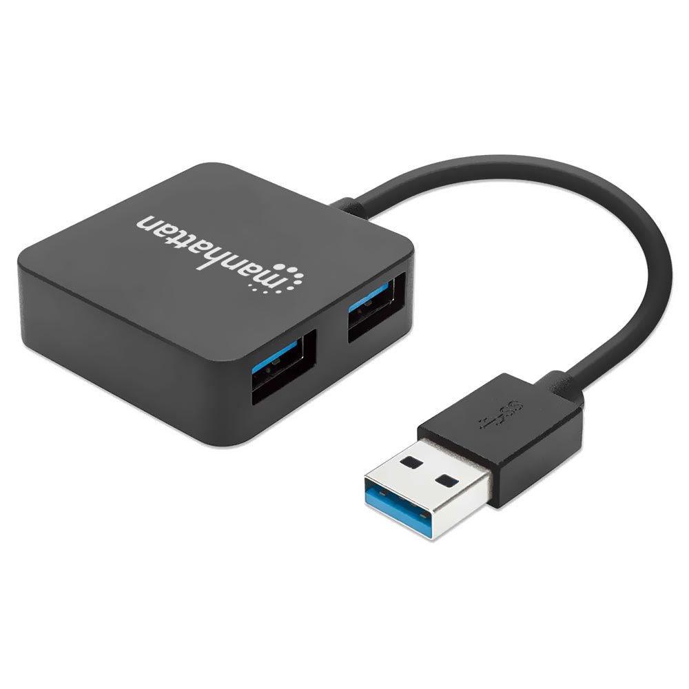 Hub USB 3.0 Manhattan 162296 4 Portas - Preto