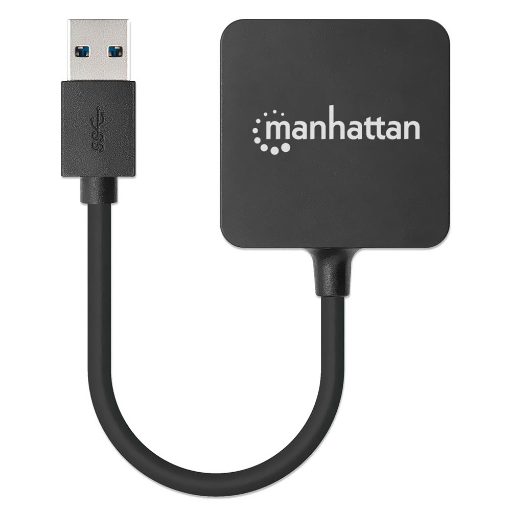 Hub USB 3.0 Manhattan 162296 4 Portas - Preto
