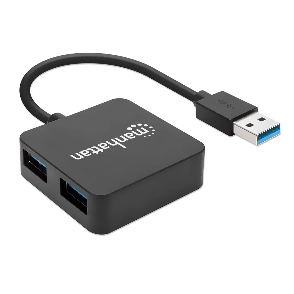 Hub USB 3.0 Manhattan 162296 4 Portas - Preto