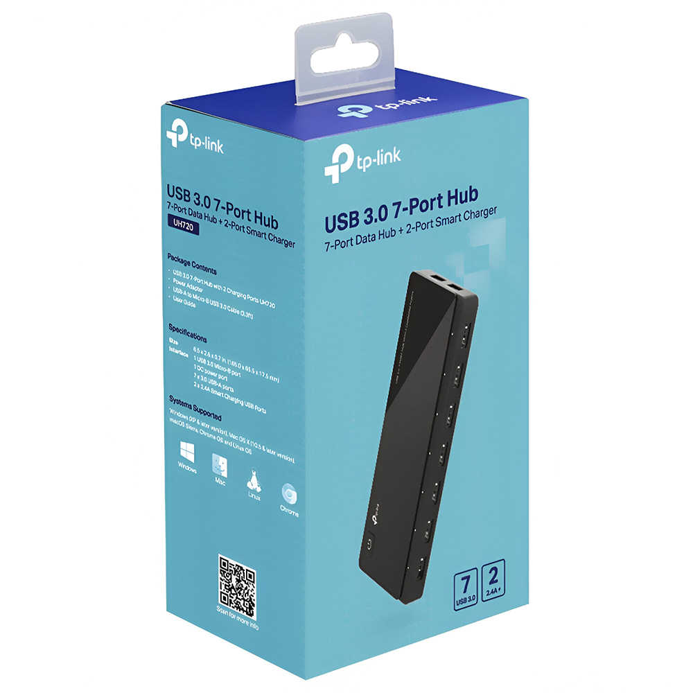 Hub USB 3.0 Tp-link UH720 7 Portas - Preto