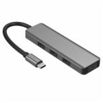Hub USB-C 3.1 Satellite A-HUBC51 5 Portas / 4 USB 3.0 / USB-C Fêmea - Cinza