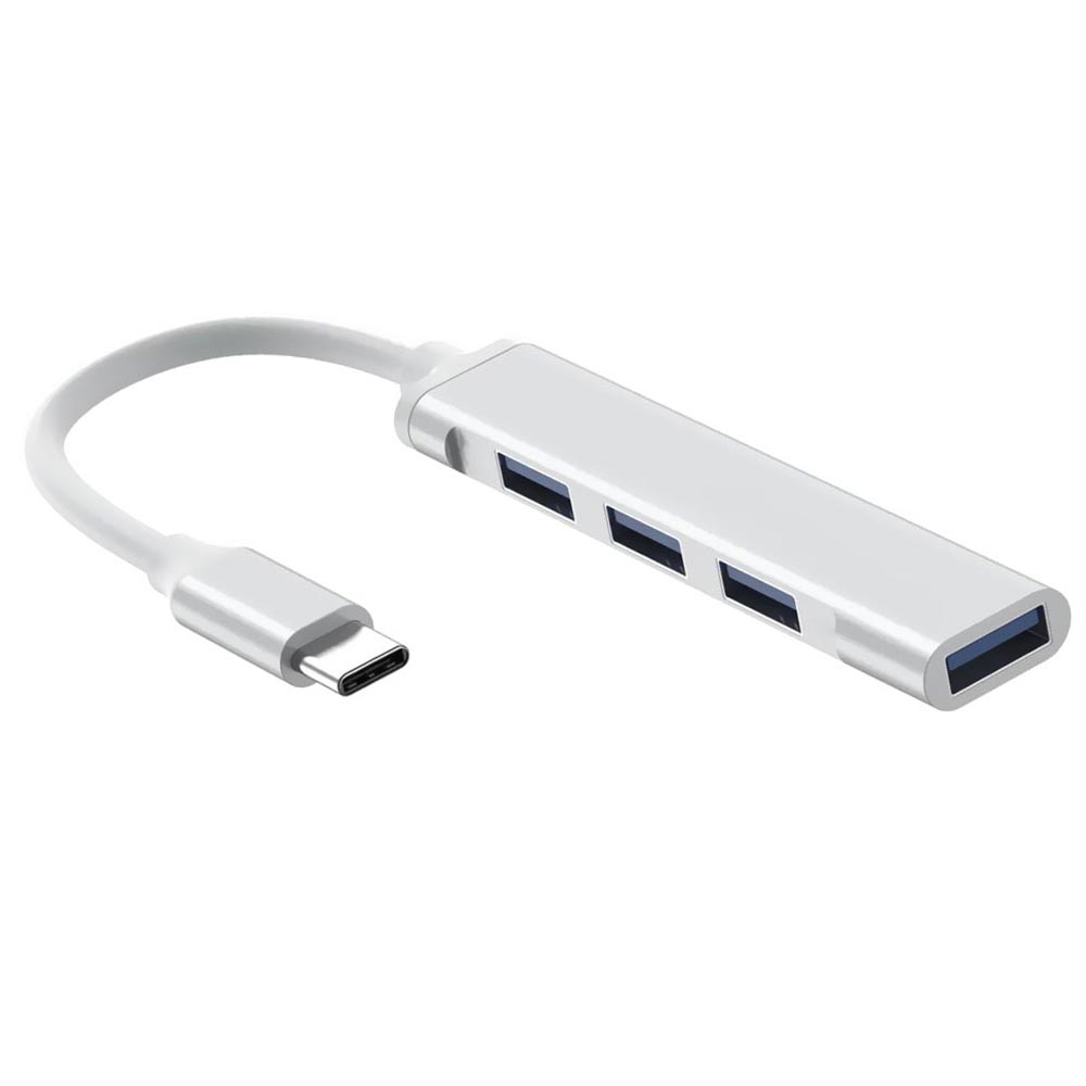 Hub USB-C Havit HV-HB41 4 Portas / 3 USB 2.0 / USB 3.0 - Prata