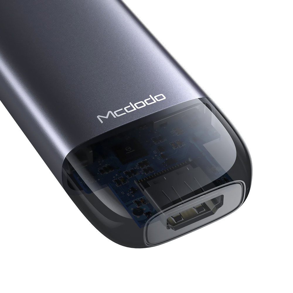 Hub USB-C Mcdodo HU-7750 5 Portas / HDMI / 3 USB 3.0 / USB-C Fêmea - Cinza