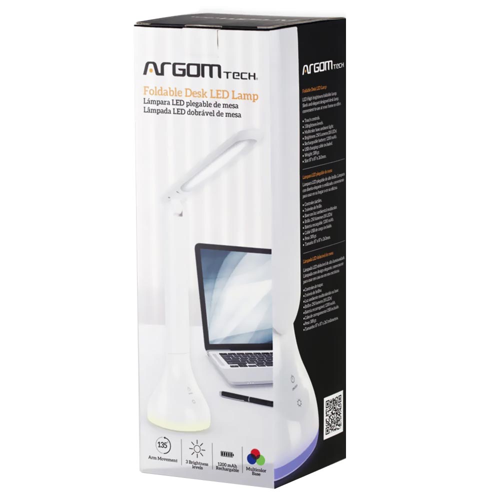 Lâmpada ArgonTech ARG-LP-9011WT LED / USB - Branco
